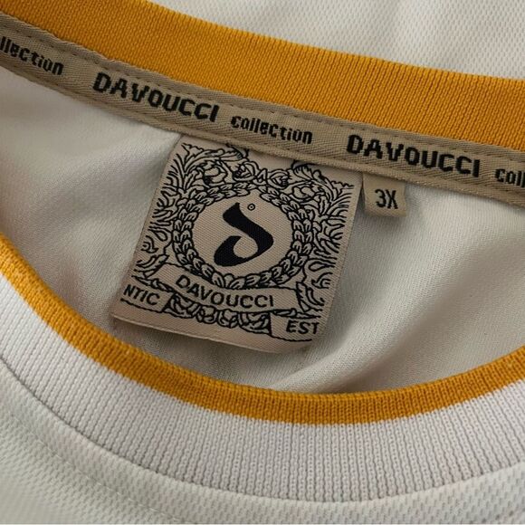 DAVOUCCI Collection 90s Spell Out Sports Jersey Shirt White Plus Size 3X - Picture 5 of 10
